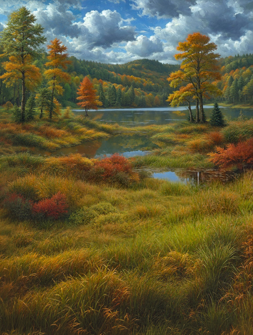 Combined backdrop "Сoniferous forest"