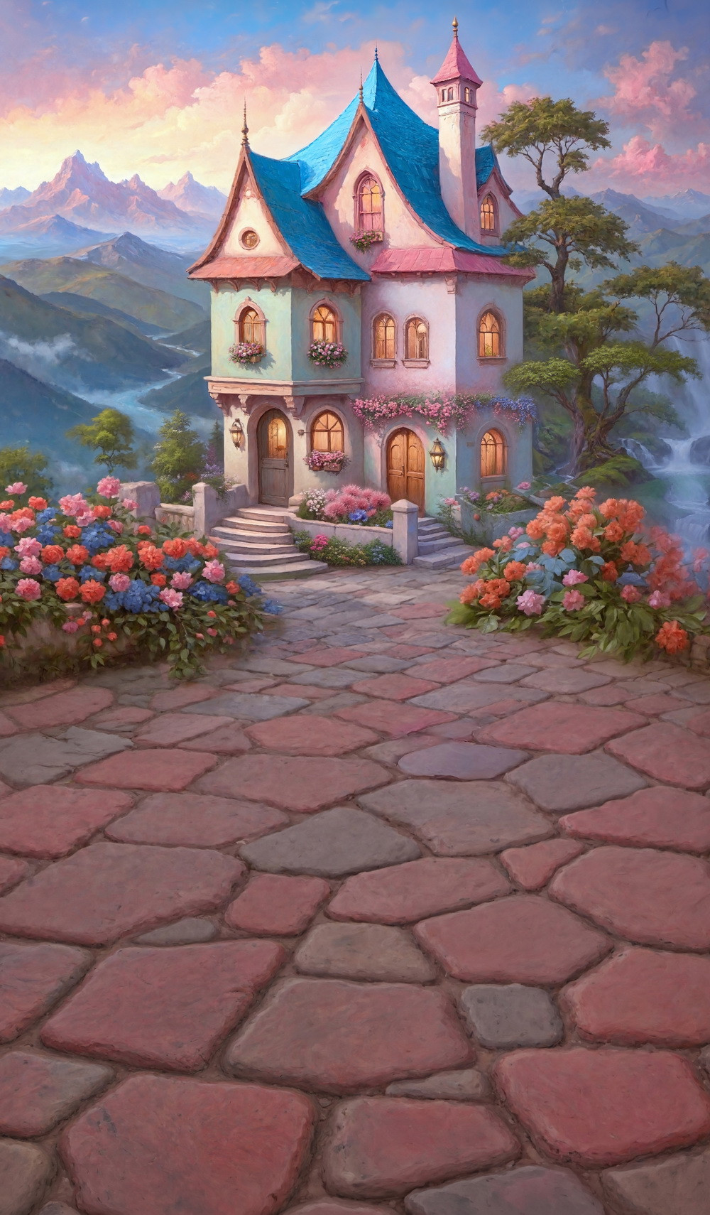 Combined backdrop "Pink castle"