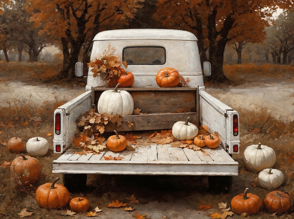 Backdrop "Autumn ghost truck"