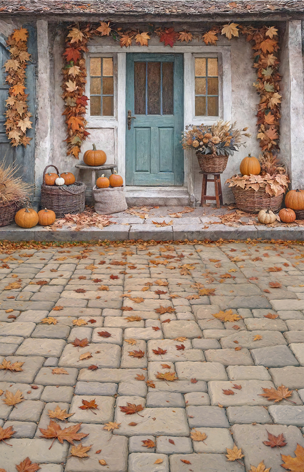 Combined backdrop "Autumn terrace"