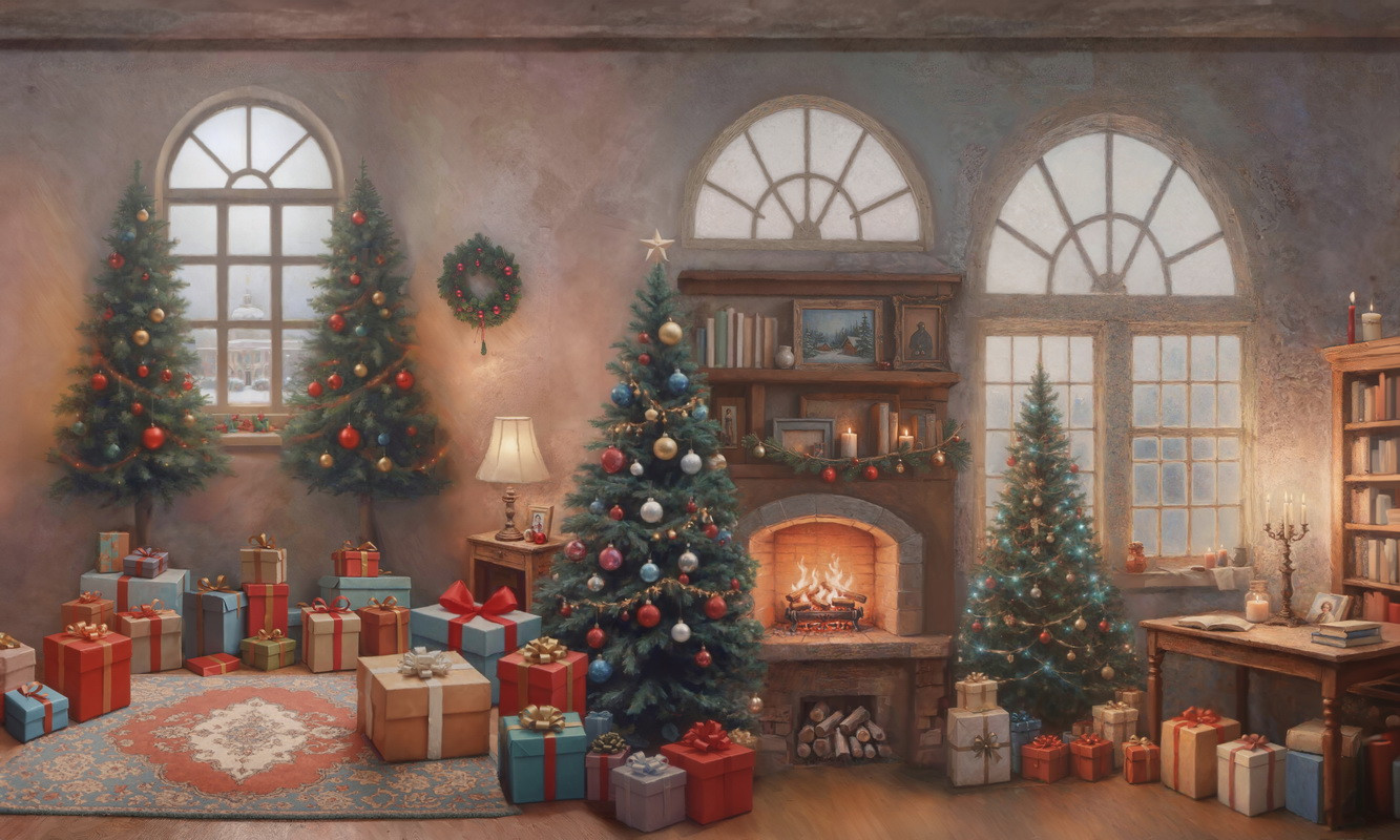 Backdrop "Christmas room 3d"