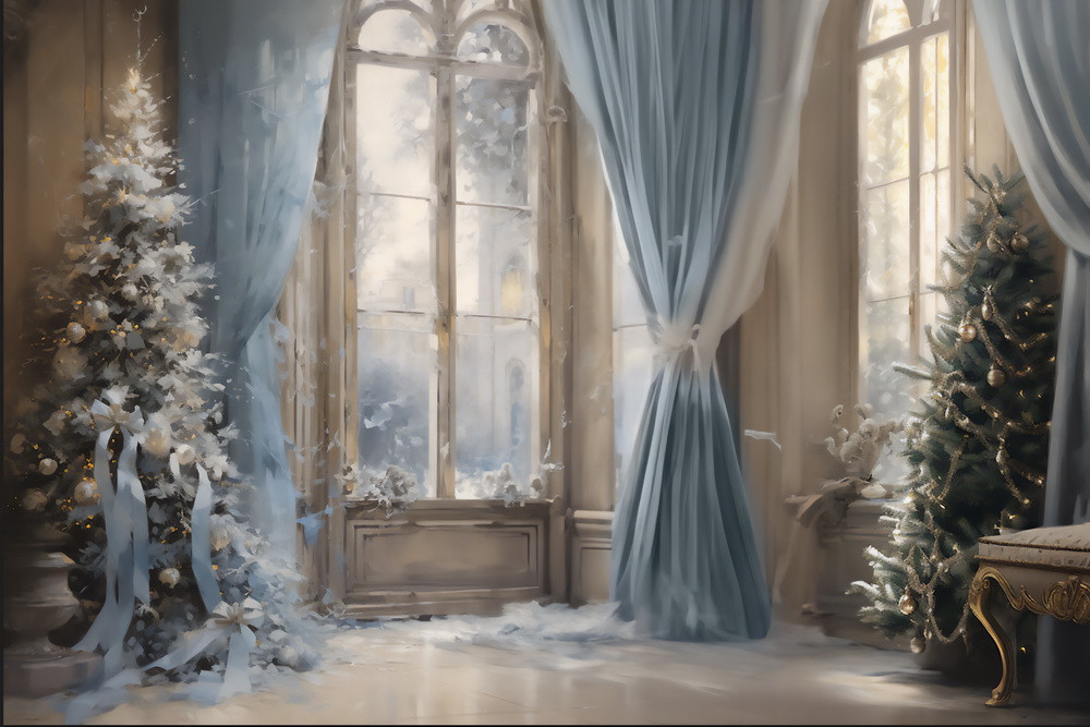 Backdrop "Blue room  (xmas)"