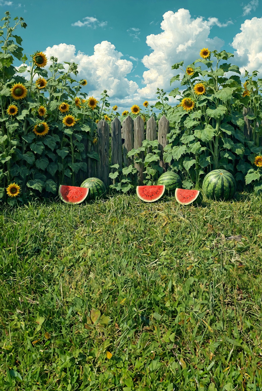 Combined backdrop "Melons & sunflowers"