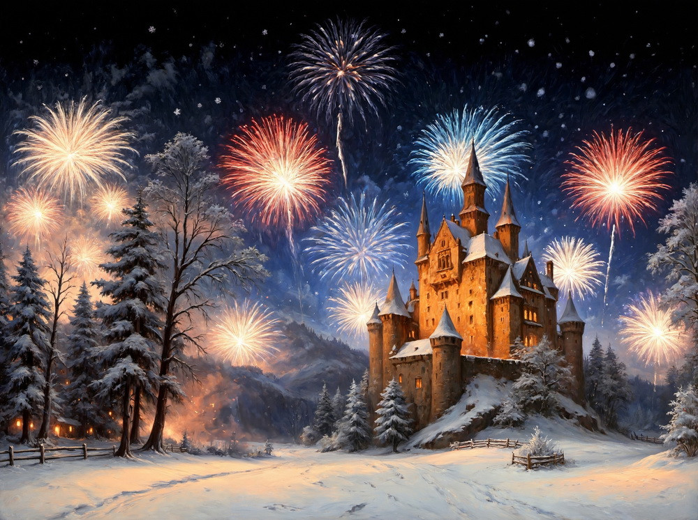 Нейрофотофон "Фейерверк над старым замком"