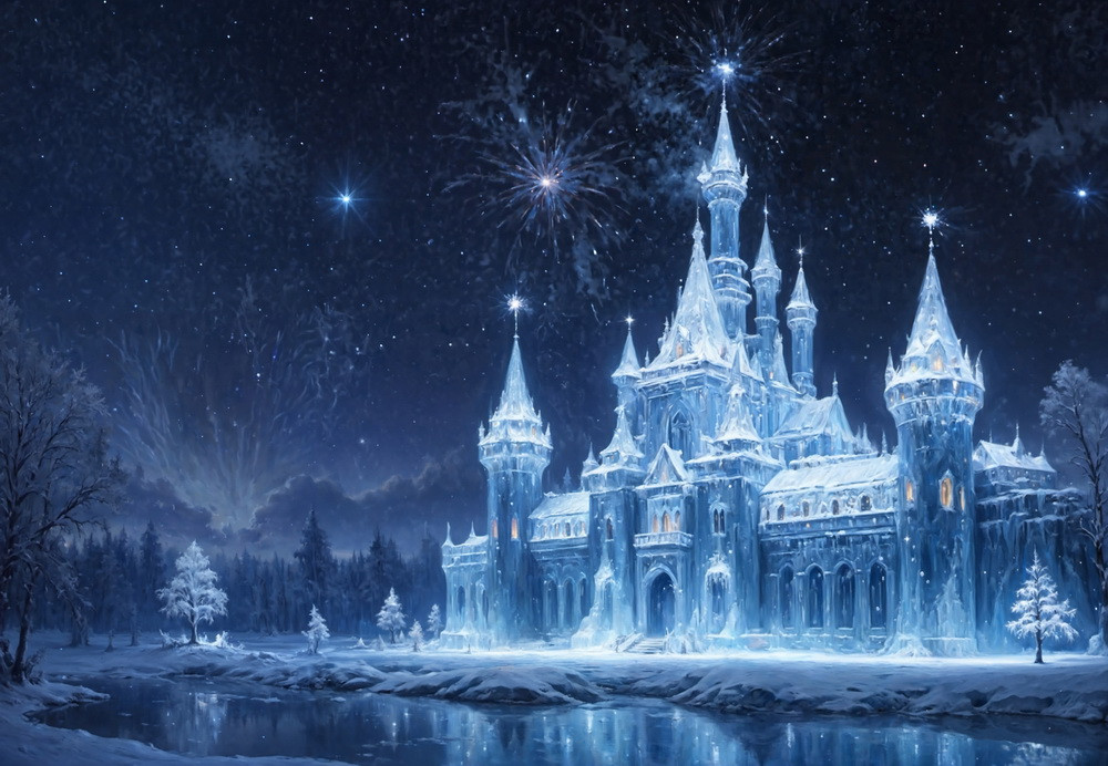 Backdrop "Ice white castle"
