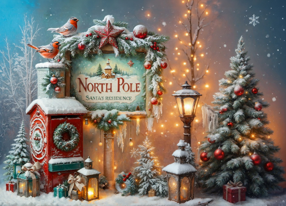 Backdrop "North pole letter"