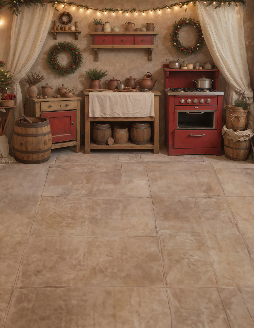 Нейрофотофон "Красная кухня" стена/пол