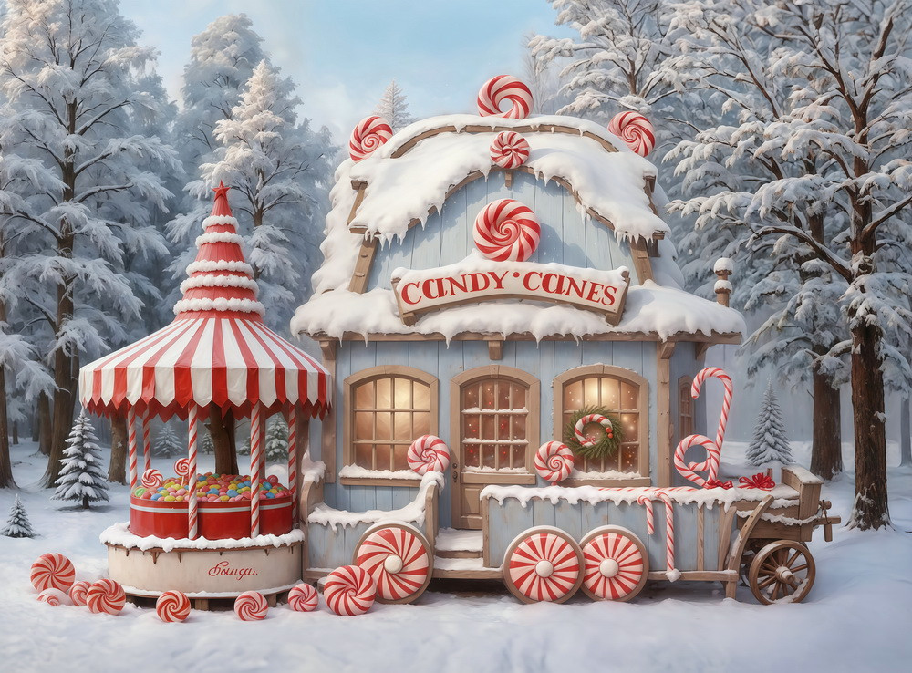 Backdrop "Candy canes 2.0"