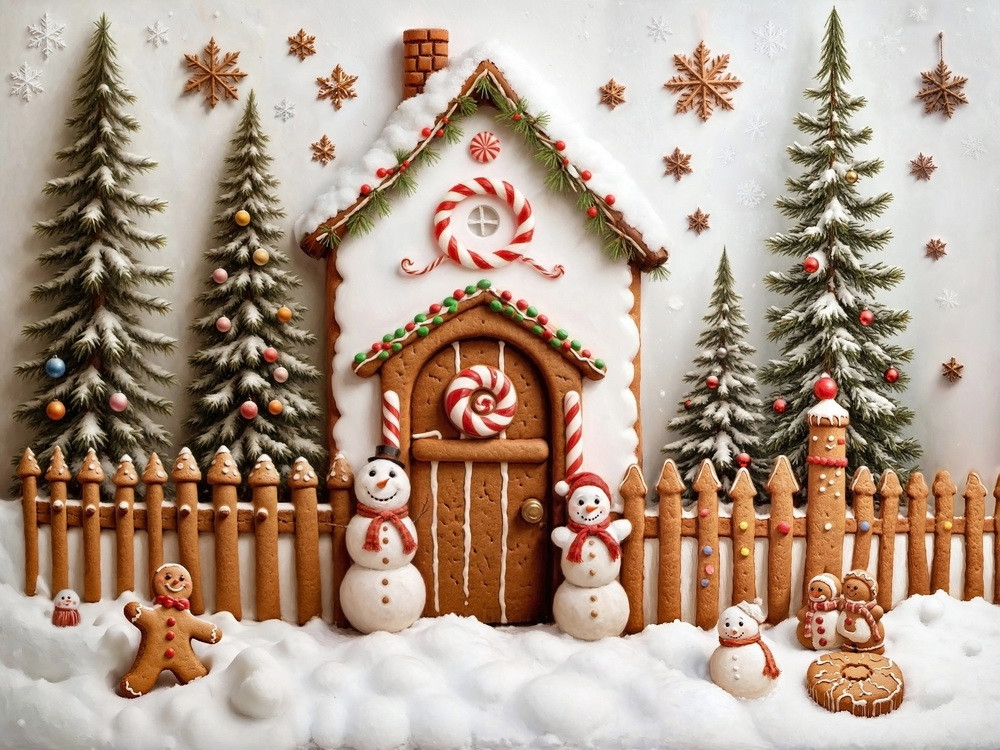 Backdrop "Gingerbread yard" Backdrop "Gingerbread yard"