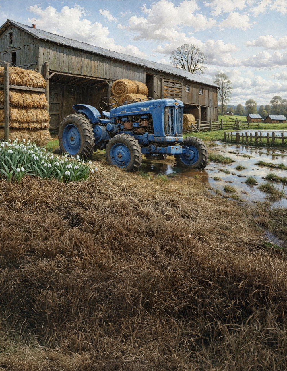 Combined backdrop "Spring on the farm var.2"