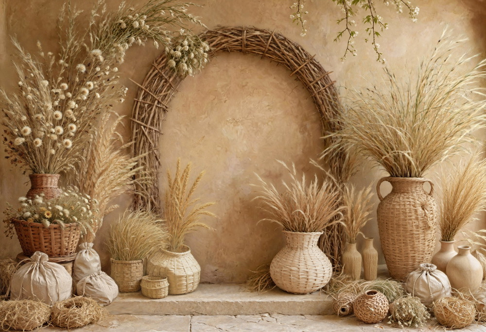 Backdrop "Dried flowers arch"