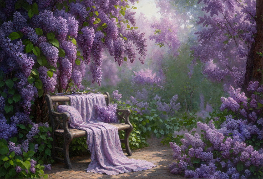 Backdrop "Liliac park"