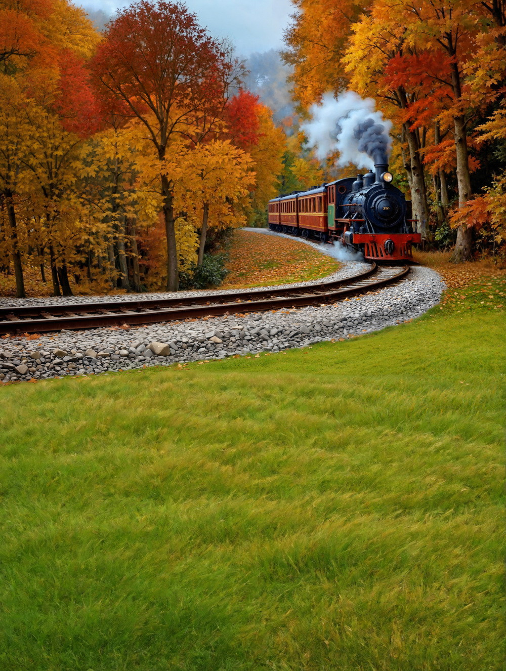 Combined backdrop "Autumn voyage"