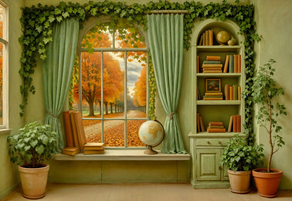 Нейрофотофон "Осенний уголок с книгами" Нейрофотофон "Осенний уголок с книгами"