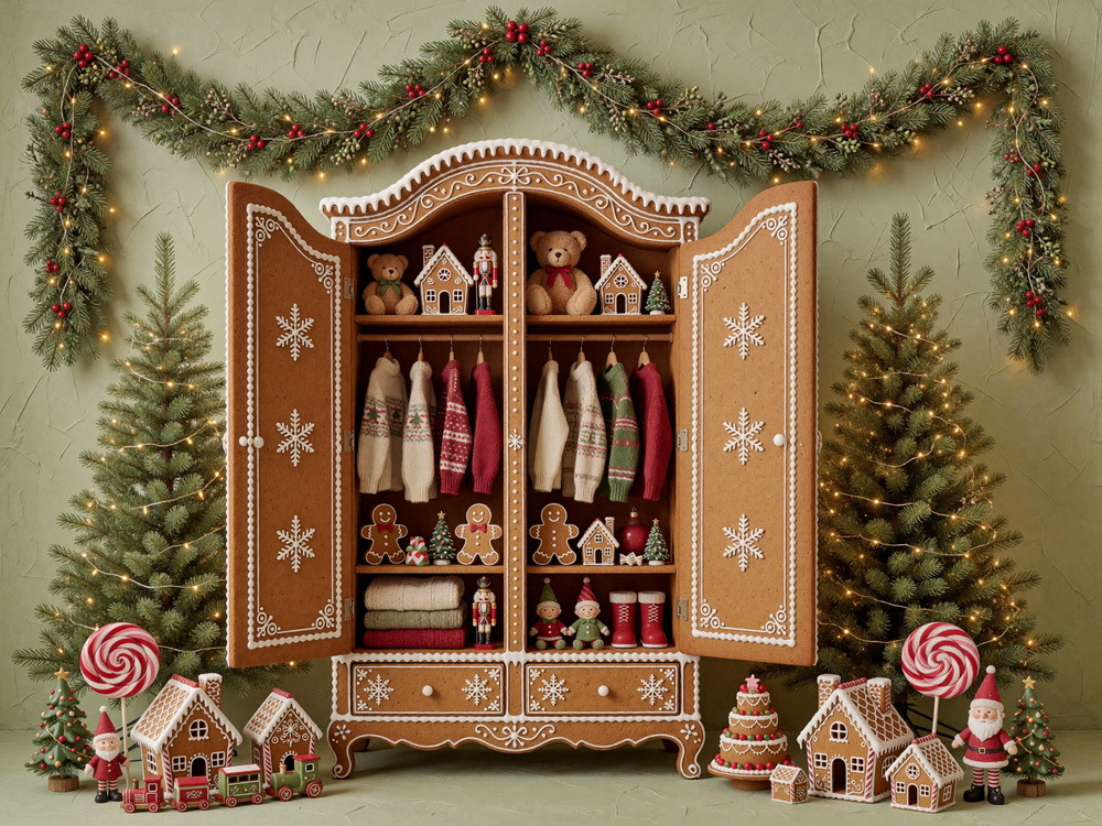 Backdrop "The gardener's closet (xmas ginger olive)" 
