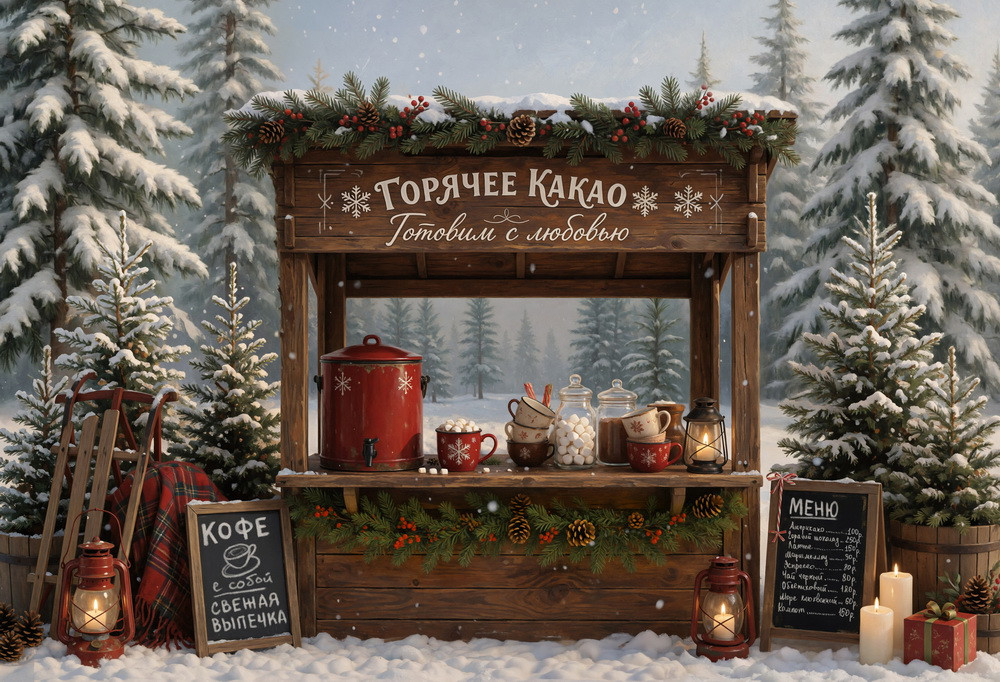 Backdrop "Hot cocoa with love"