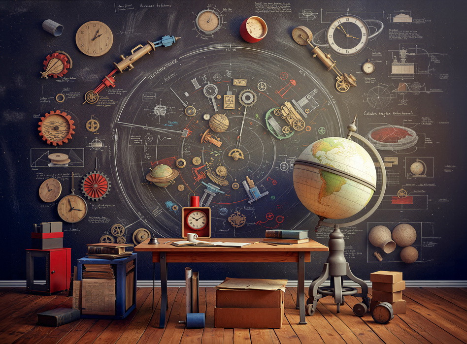 School backdrop "Little explorer's room 2.0"